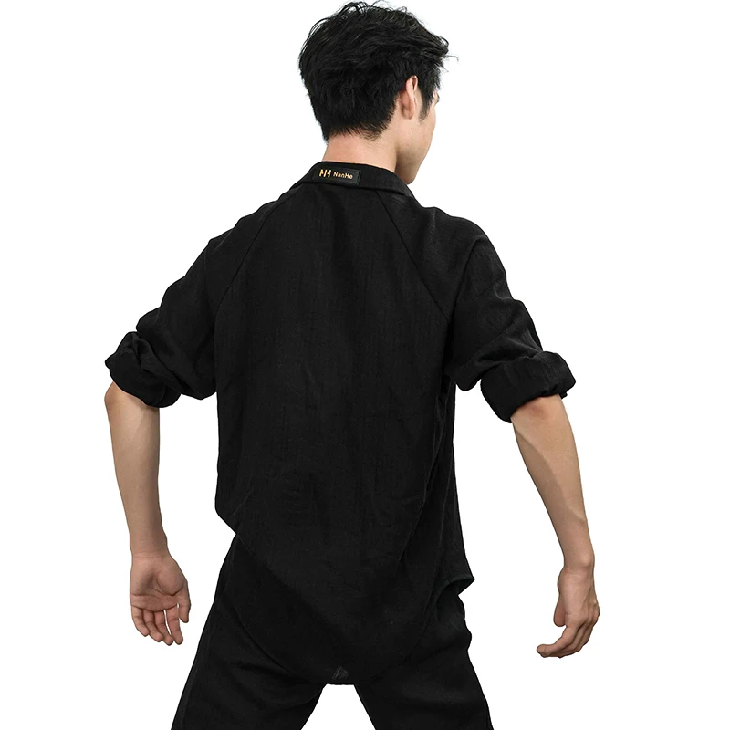 ชุดเต้นลาตินใหม่ปี 2025 สำหรับผู้ชาย เสื้อผ้าลินิน กางเกงลาติน ชุดเต้นชาช่า รุมบ้า แทงโก้ สำหรับผู้ใหญ่ ชุดเต้นลาตินชาย รุ่น DQS20585