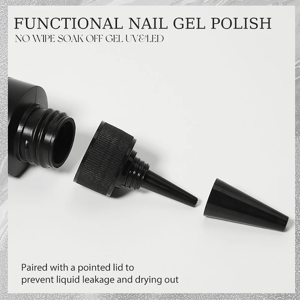 Vendeeni 100ml Glass Top Coat Gel Nail Polish UV LED Soak Off Gel Varnish Wear Scratch Resistant Nail Art Top Coat Salon Quality