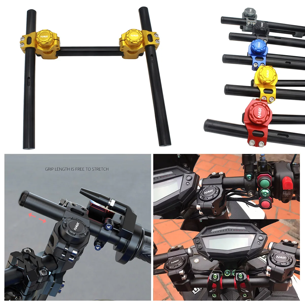

7/8" 22mm Handlebar For YAMAHA NMAX 125 150 155 V1 V2 V3 2015-2026 2020 2023 2024 Motorcycle Handlebar Cafe Racer