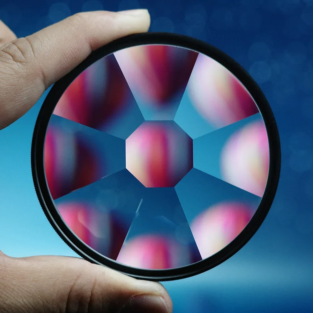 77Mm Prism Lens Filter Kaleidoscope Glass for Foreground Blur & Creative Visual Effects In Dslr Photography & Filmmaking