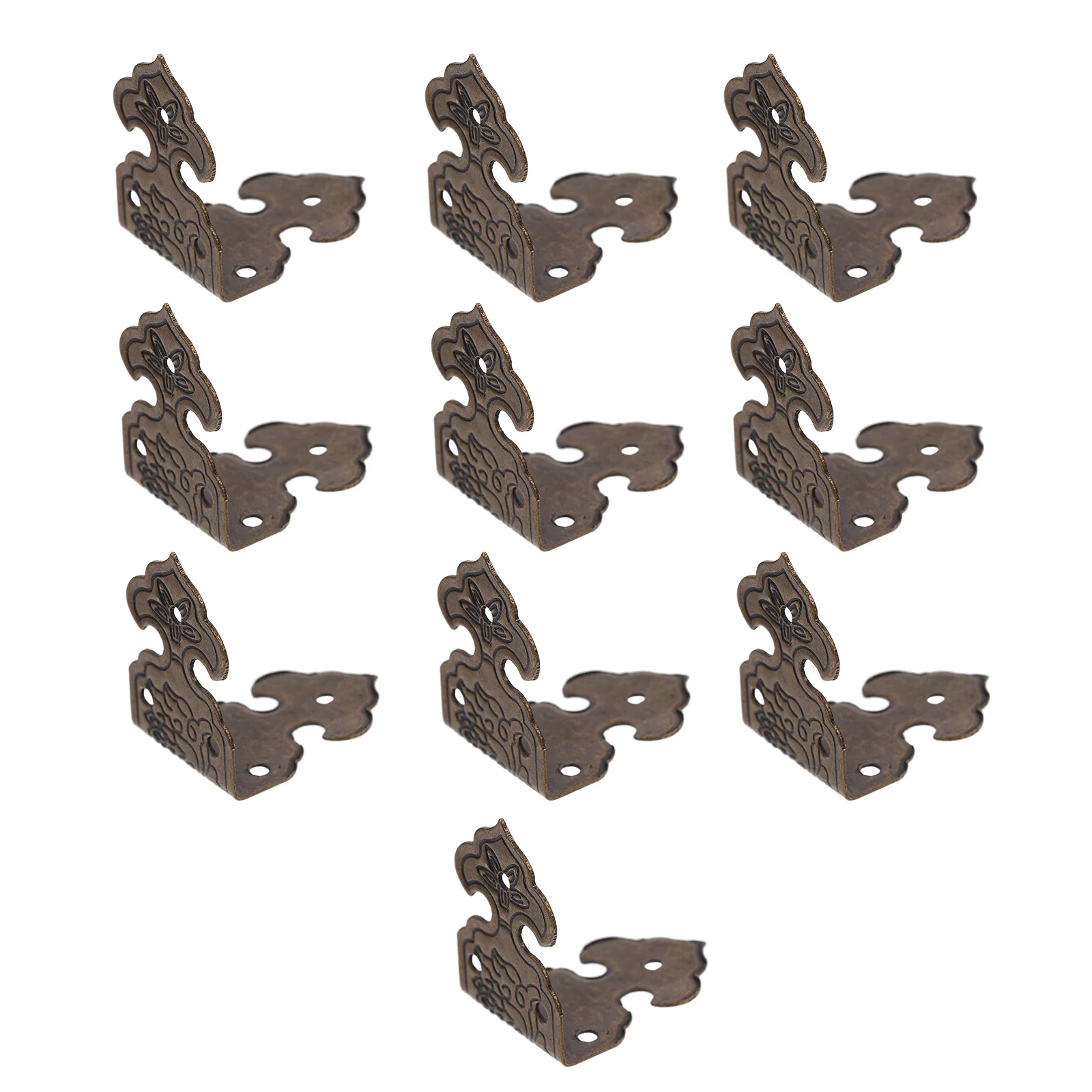 

10pcs Metal Corner Protectors Vintage Wood Box Guard Brass Case Corner Guards Furniture Edge Protection Hardware Fittings