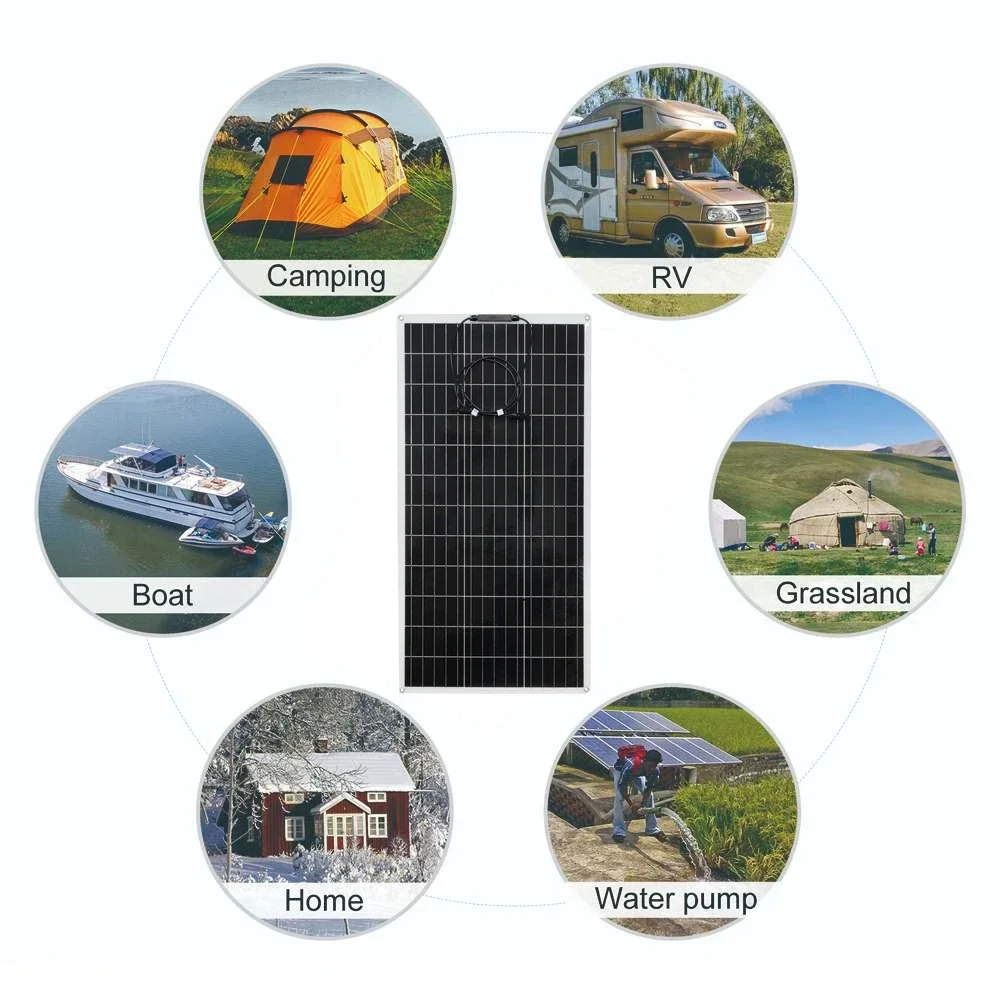 PET 18V 300W Solar Panel Kit Charge 12V Battery Protable Flexible Solar Cells Battery Charger for Camping Car RV Mobile Phone