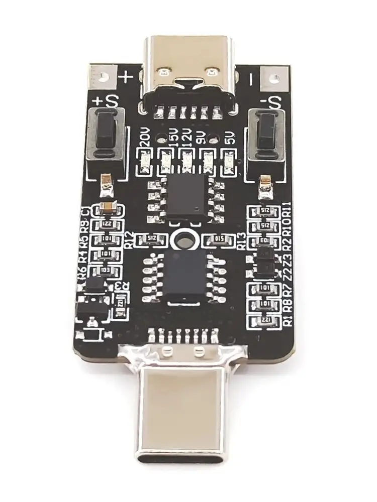 USB-C PD QC wyzwalacz 9V 12V 15V 20V DC regulowane napięcie moduł zasilania 5A wejście typu C