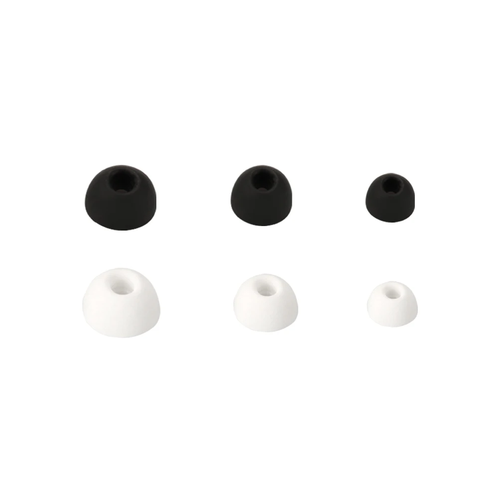 Silicone Eartips Earbuds Tips for ANKER Soundcore Liberty 5 Pro Earphone Kits Cover Replacement Eargels Earcap 6PCS Black White