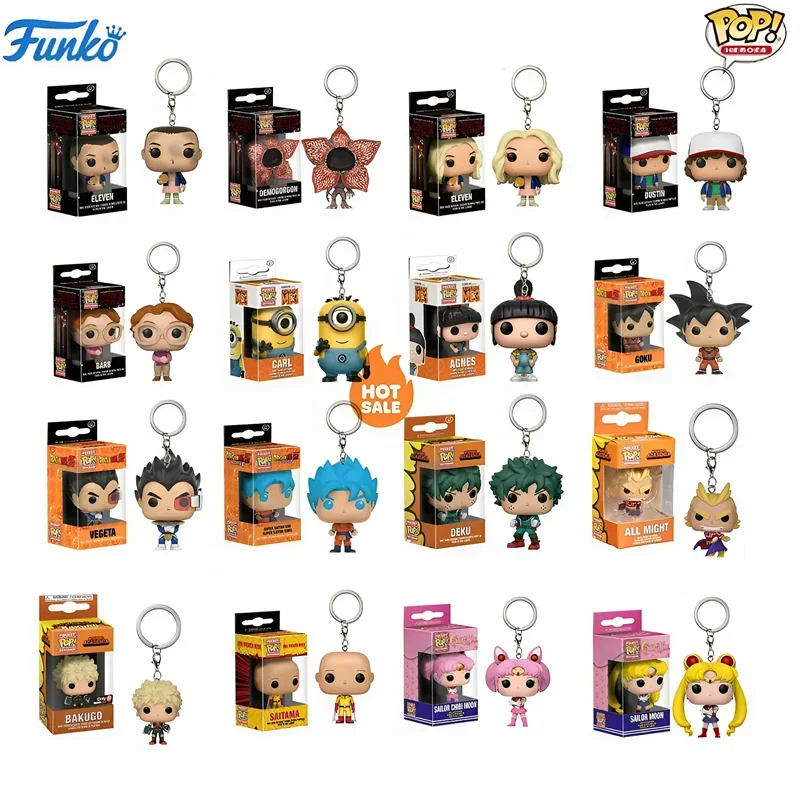 Figuras Funko Pop de Anime en Tendencia: Dragon Ball, Naruto, Stitch, Chopper, Chucky, Llaveros, Figuras de Acción para Niños, Juguetes y Regalos