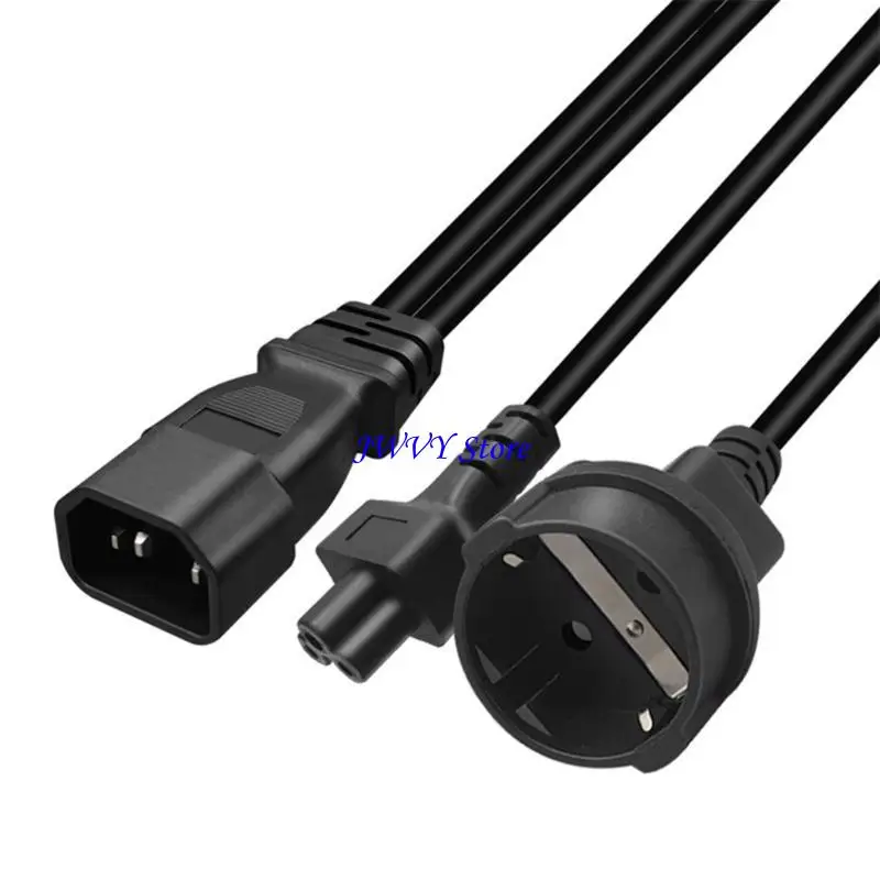 573A C14 a C5 +EU4.8mm, 32cm C14 Splitter Macho para C5 +EU4.8mm Power feminino y Splitter