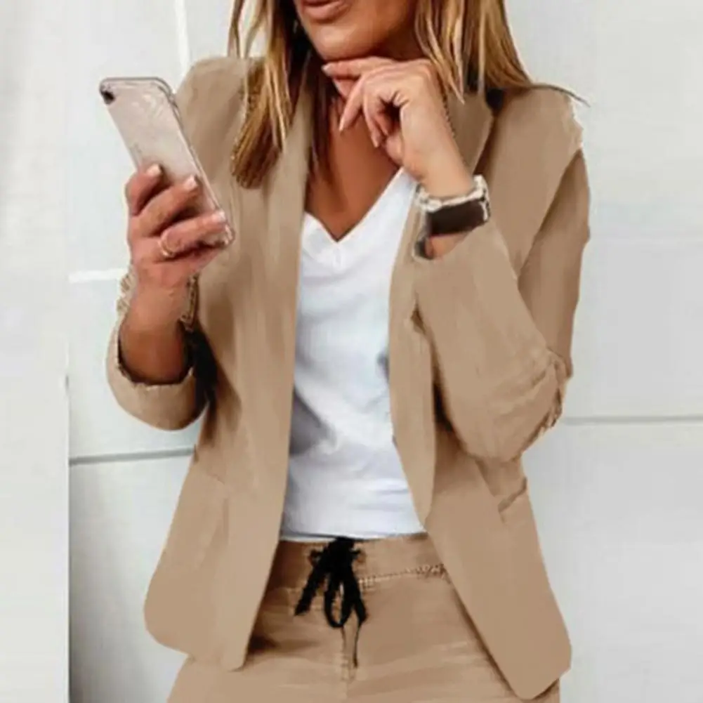 

Women Coat Pants Set Elegant Women's Suit Set with Lapel Cardigan Slim Fit Trousers Formal Office Wear for Ladies Stylish