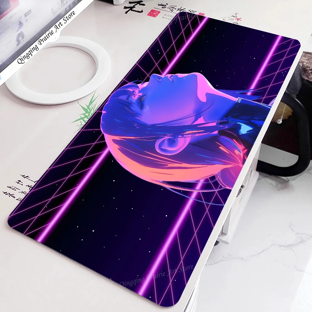 

Makima Chainsaw Man purple Mousepad Mouse Mat Desk Mat With Pad gaming accessories Prime Gaming XXL Keyboard Pad