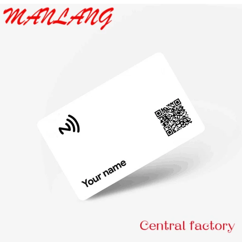 Custom  Matte Black PVC Digital Business Card NFC Tag213