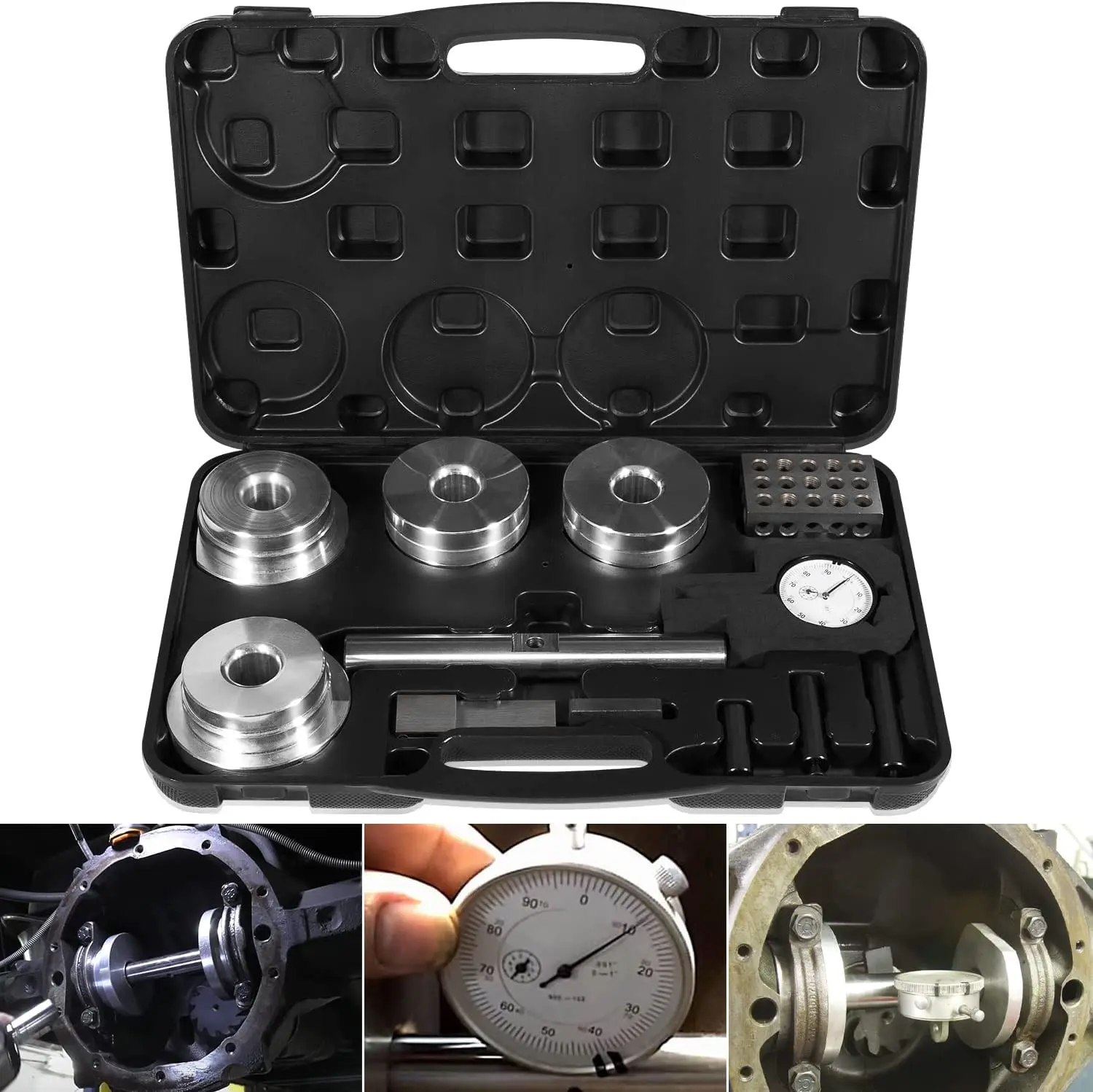 

TML Differential Pinion Depth Gauge Checker Tool Kit Fit For GM 10-12 Bolt, Ford 7.5'' 8'' 8.8'' 9'', Dana 30-70