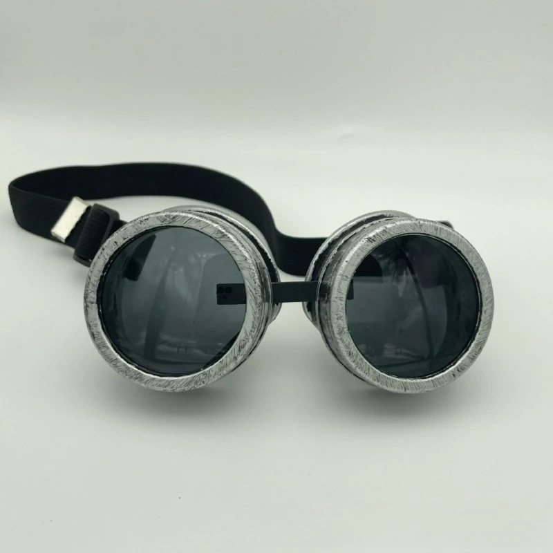 Sunglasses Fashion Steampunk Glasses Round Oversized Goggles Welding Punk Glasses Cosplay Brand Designer Colors Lens Shades - view 4