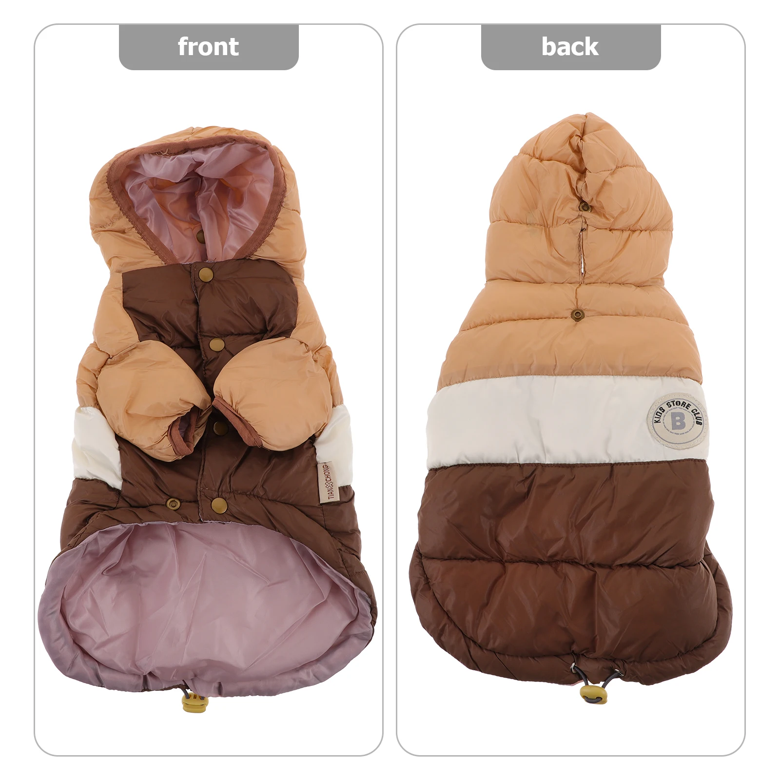 

Winter Coat Down Cotton Vest Dog Clothes Cool for Pets Jacket with Hat Outdoor Warm Clothing Girl Child