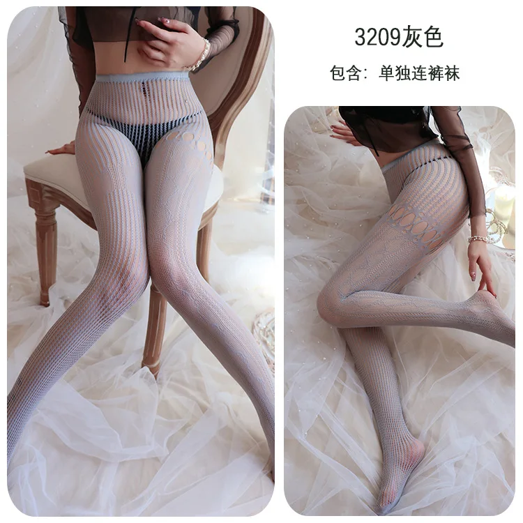 

Long Night Sexy Lingerie Lace Patchwork Hollow Fishnet Stockings Sexy Versatile Girl Pantyhose Fishnet Stockings 3209