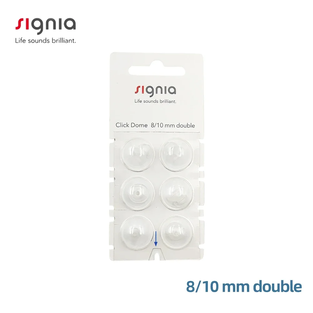حزمة سيمنز سيجنيا الأصلية المكونة من 6 قطع قبة مفتوحة ومغلقة ومزدوجة تنفيس طرف الأذن قبة لمساعدات السمع RIC CIC ITC #4