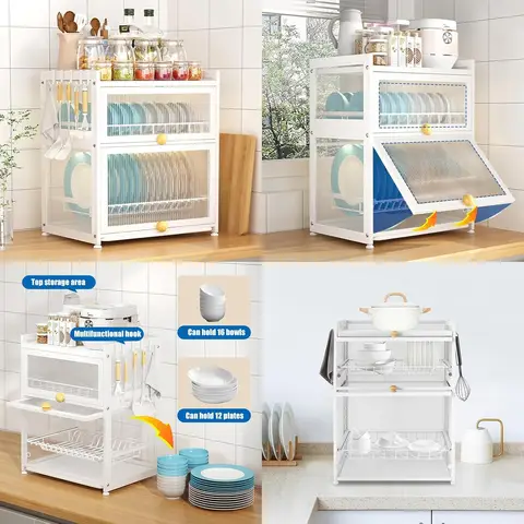 6 best sales कवर के साथ प्लेट रैक - №1