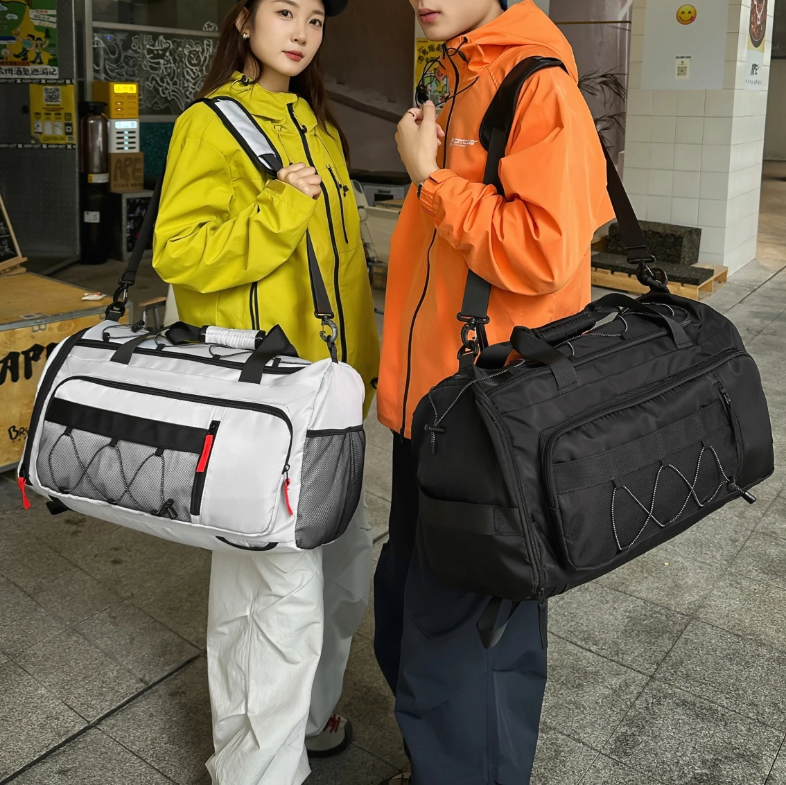 

Casual Travel Bag Male Female Large-Capacity Hand Luggage Dry-Wet Separation Sports Fitness Bag Short-Distance Travel Backbag