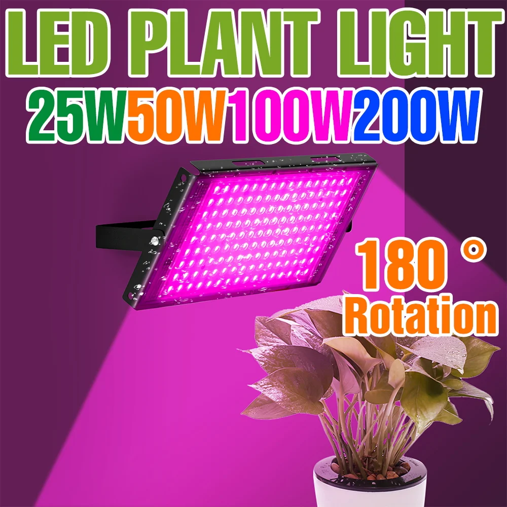 

200W Full Spectrum Grow Light LED Indoor Hydroponic Planting Lamp Greenhouse Tent Flower Seeds Growth Box Cultivation Lighting