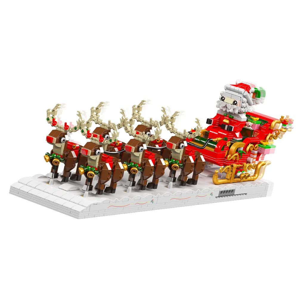 

Creative Christmas Santa Claus Snowmobile Building Blocks Toy IDEA Sno-limo Set DIY Assembly Bricks Toy for Kids Boys Gift