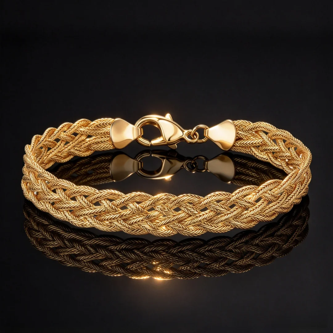 Light Luxury Fashion 925 Sterling Silver, Exquisite Heavy-Duty Drawstring Woven Ornament Bracelet Unisex, for Banquets 2