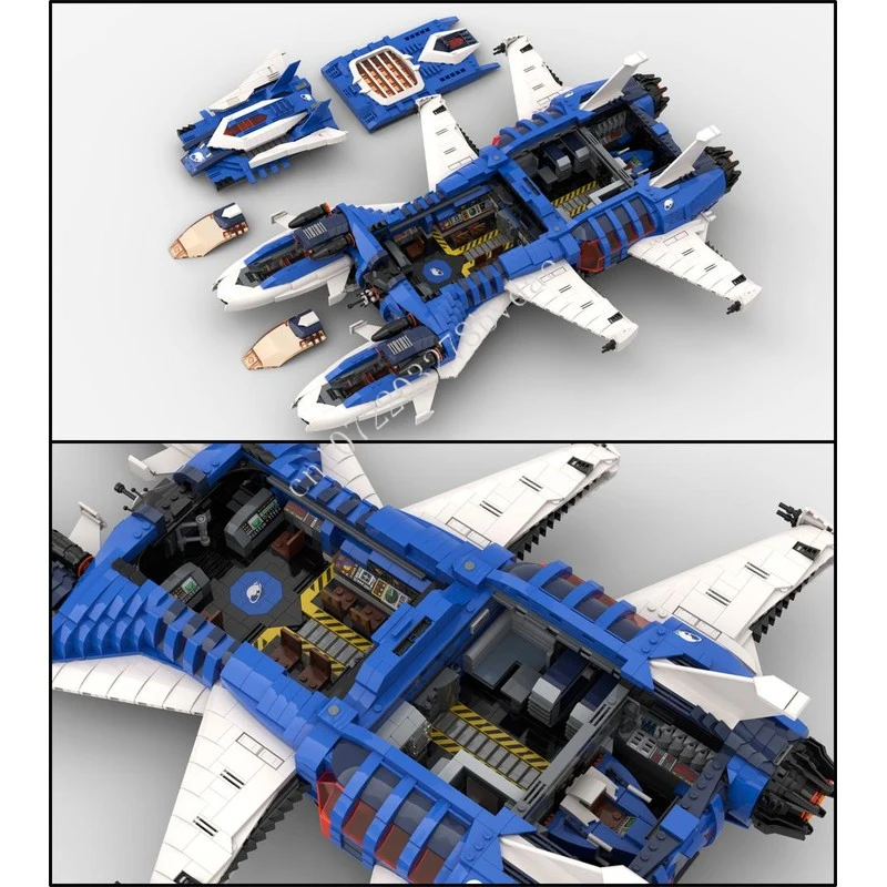 6543 Uds UCS defensor de congelación profunda guerra espacial militar MOC nave espacial batalla BuildingBlock arquitectura DIY modelo educativo juguete para regalo
