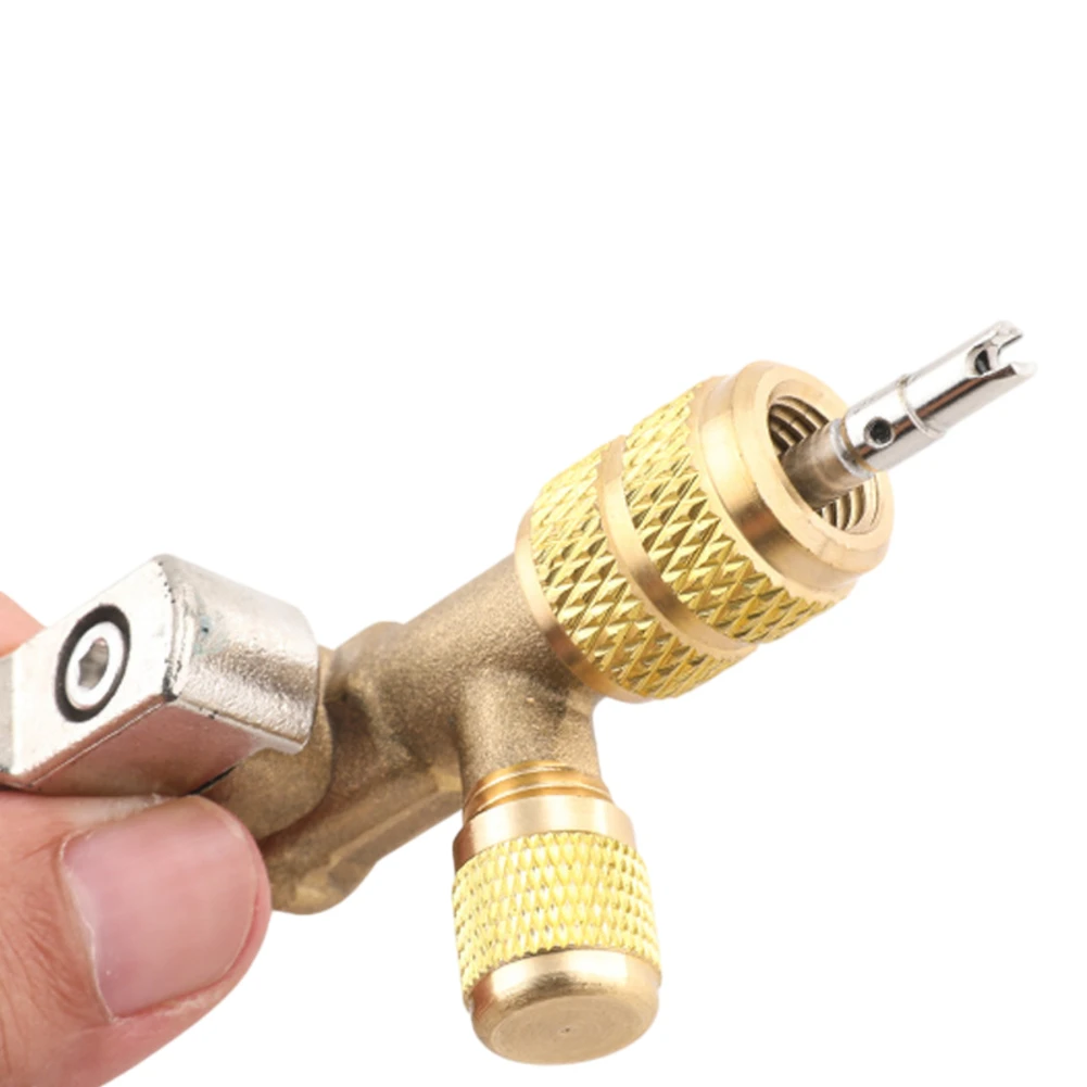 

AC Valve Core Removal Tool SAE 1/4 5/16 Brass For R22 For R12 For R410A For R32 For-Refrigerant Air Conditioning Repair Hand