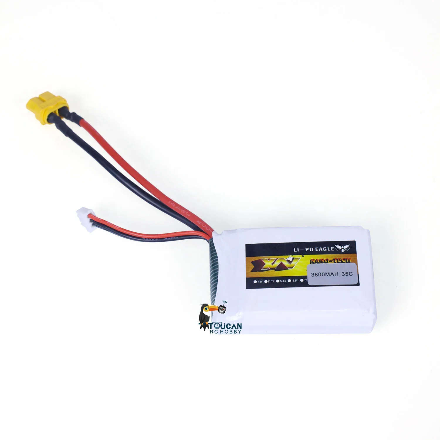 

Spare Parts 7.4V Li-ion Battery 3800mAh for 1/16 Heng Long RC Battle Tank Tiger I Sherman TH22699