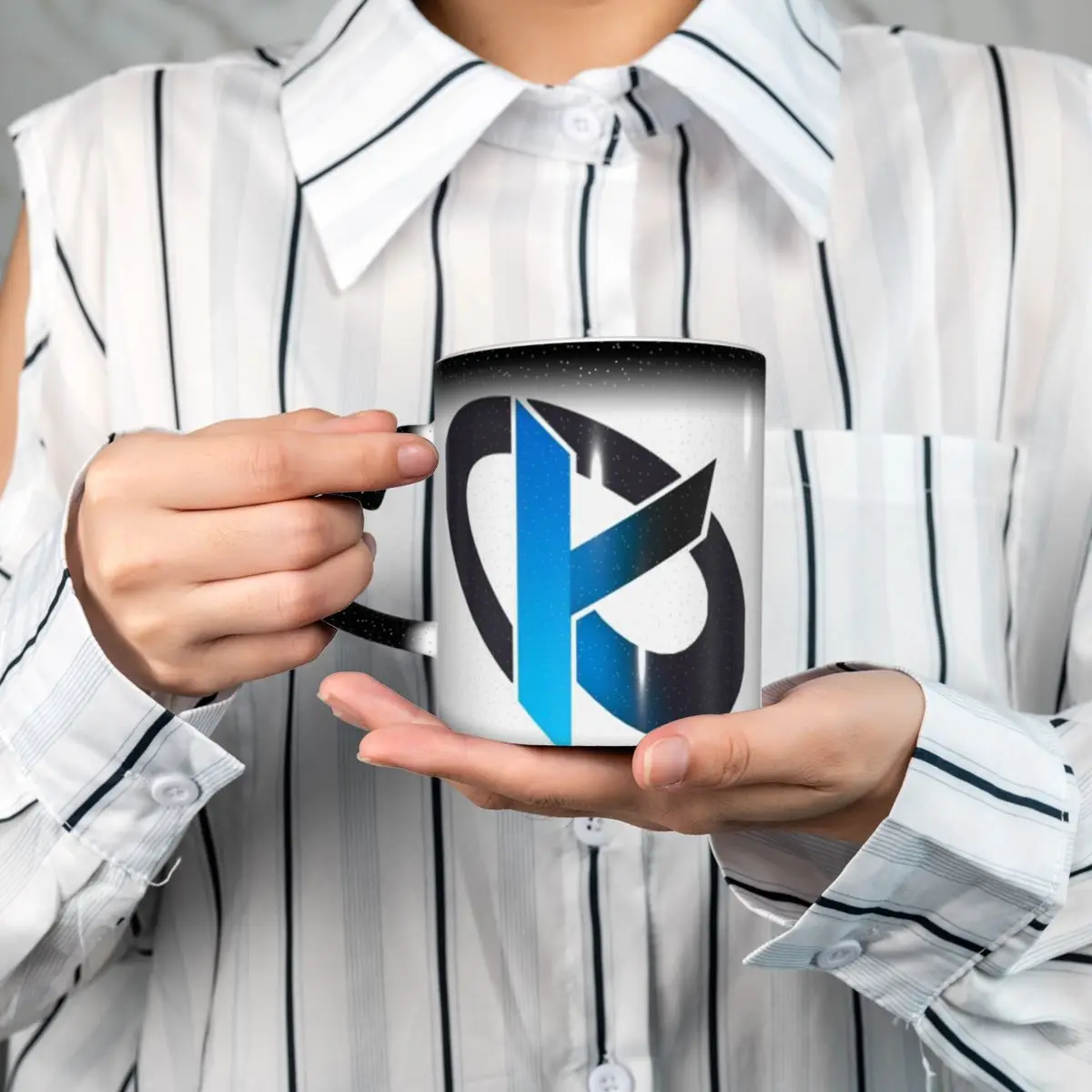 Karmine Corp Logo Mug Funny Ceramic Coffee Cups Tea Mugs Milk Cup Drinkware Gift for Woman Man