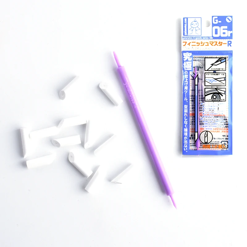 Gaianotes G-06r/G-06br مسحة إسفنجية نظيفة The Finish Master Extra Fine R 12 قطعة خط تسرب الشيخوخة مسح القلم هواية نموذج أدوات