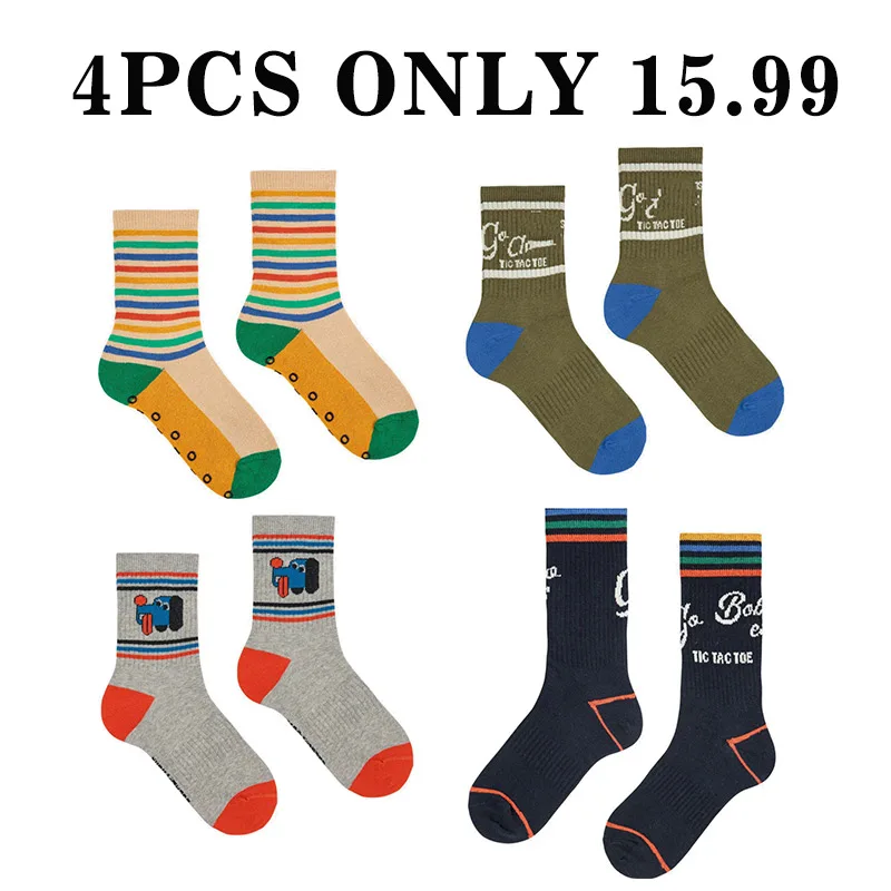 

Kids Socks 2025 New Autumn Toddler Girls Clothes baby Cartoon print Knee High Socks Boys cotton Tube Socks Bebe Design