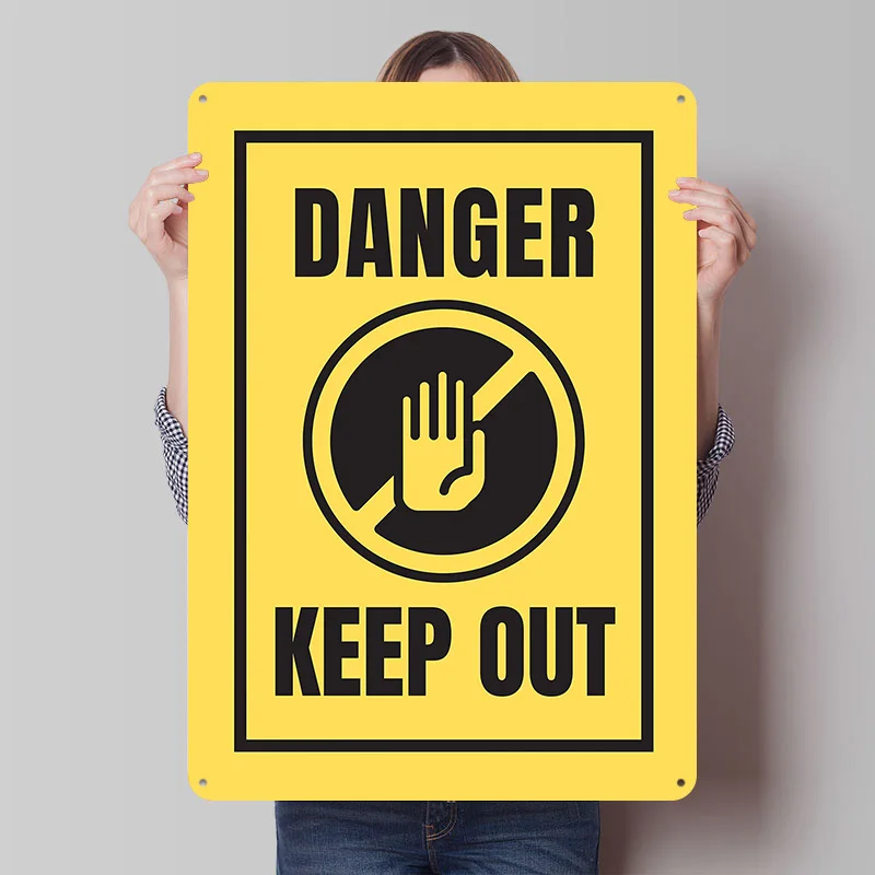 Danger Keep Out Sign Metal Poster Custom Wall Art Retro Vintage Tinplate Signs for Man Cave Decoration Home Decor Items House