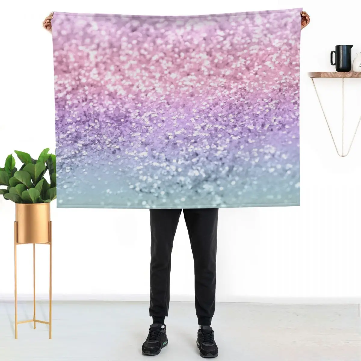 Unicorn Girls Glitter #1 (Faux Glitter) #shiny #pastel #decor #art Throw Blanket Moving Luxury Designer Soft Beds Blankets