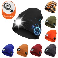 Bluetooth Music Charging LED Luminous Lighting Headlamp Knitted Hat Party Performance Hat