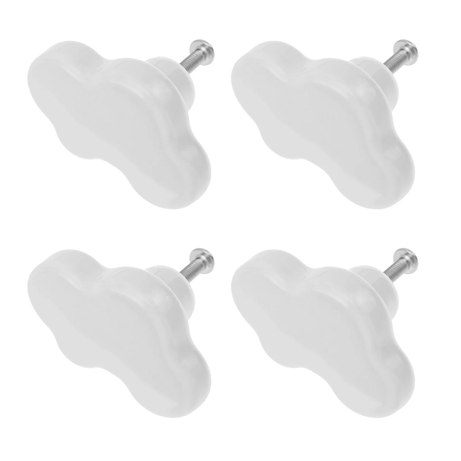 4 قطعة مقابض الأبواب السيراميك سحب دائم لخزانة ملابس بأدراج خزانة سحابة على شكل المقابض مقبض سحب باب المنزل