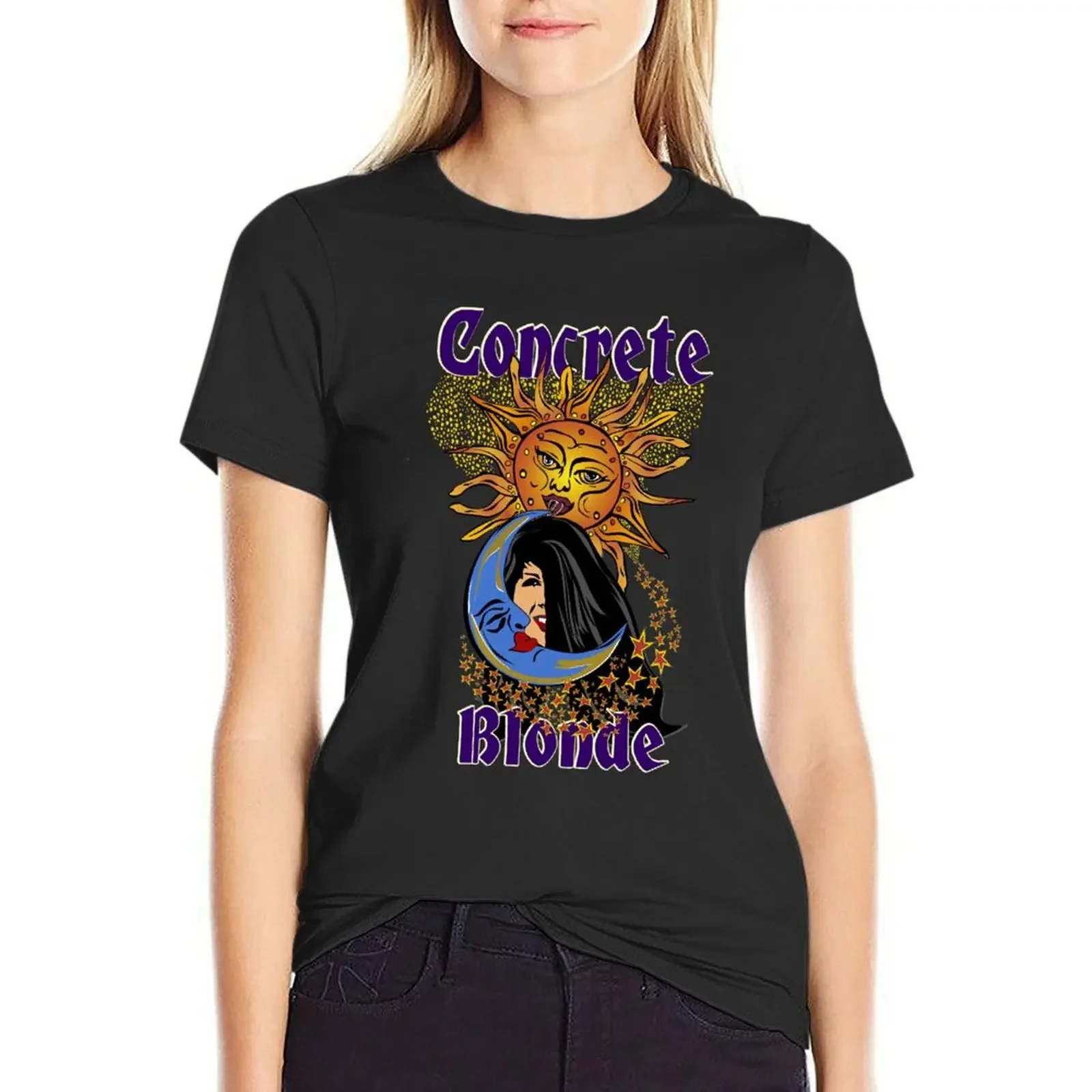 

Concrete Blonde T-Shirt new edition summer clothes funnys animal print shirt for girls black t-shirts for Women