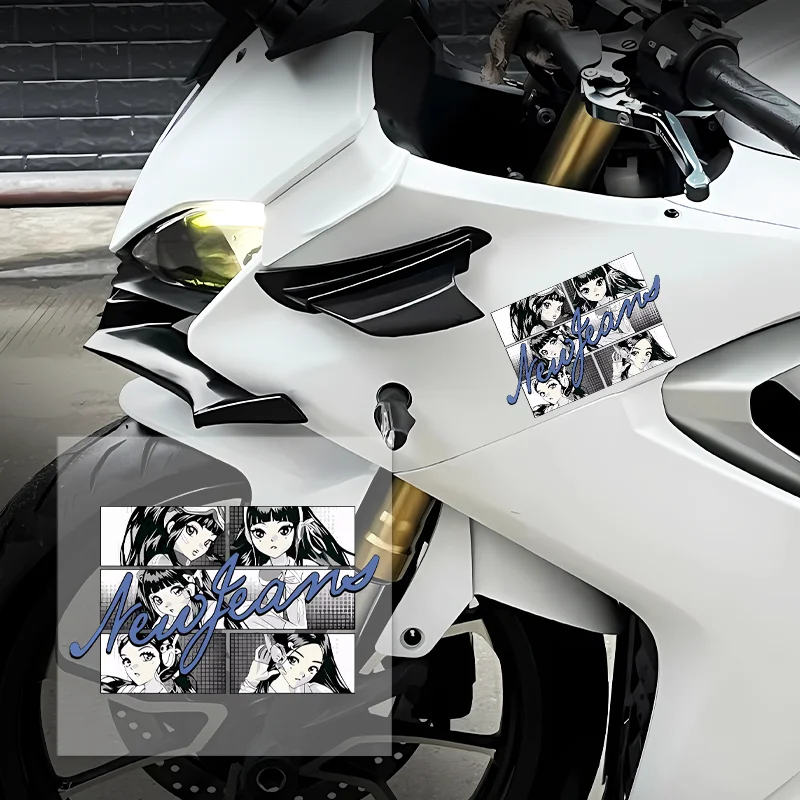 

Креативные наклейки для автомобиля и мотоцикла с рисунком японского аниме для девочек, персонализированные декоративные наклейки из водонепроницаемого материала из ПВХ