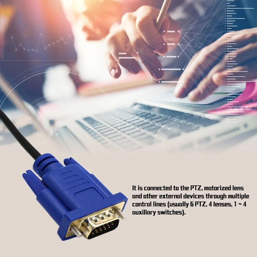 1M HDMI-compatible To VGA D-SUB Male Video Ad Ter Cable Lead For TV PC Computer Durable Video Ad Ter Cable