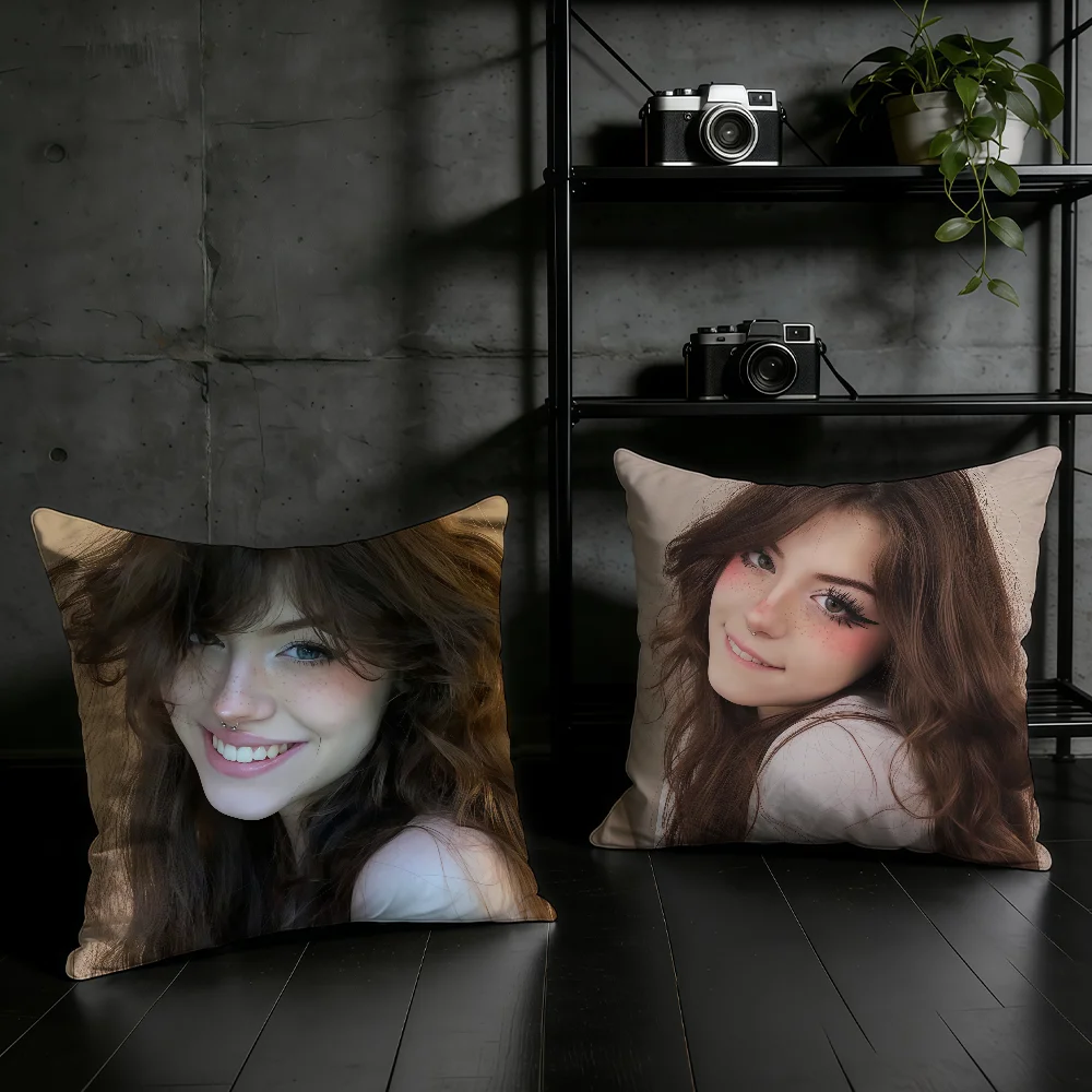 Internet Celebrity HANNAHOWO cushion cover Birthday Anniversary Gifts Double Sided Printed Zipper Cushion Cover Soft Skin