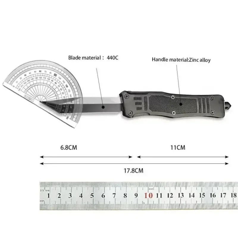 Folding Pocket Knife Micro 616 440C Blade Zinc Alloy Handle Camping Outdoor Survival Hunting Self-defense Tactical Knives Tools