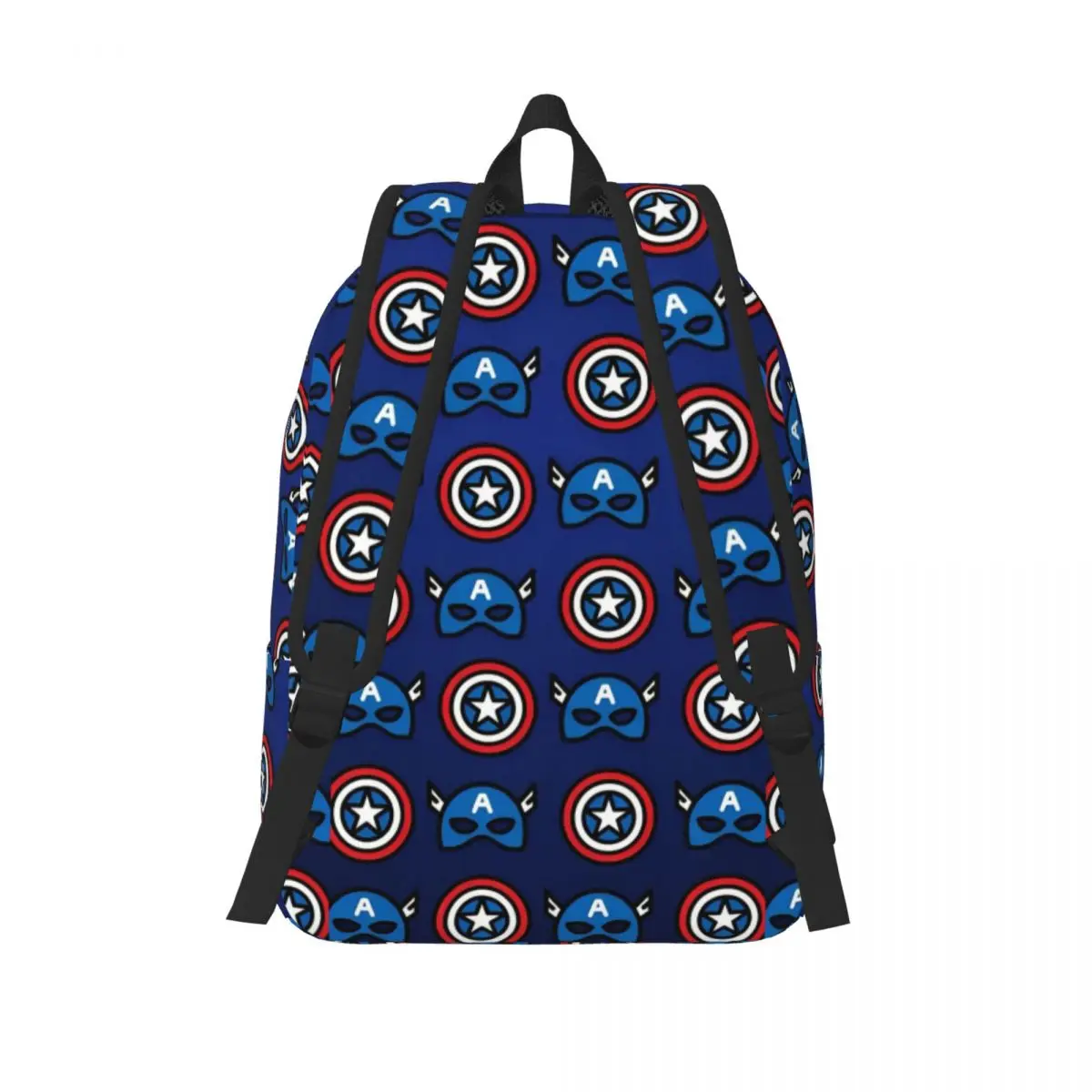 Ransel Logo Captain America Ransel Kasual Tas Sekolah Menengah Tahan Lama Harian Pria Wanita Ransel Desain