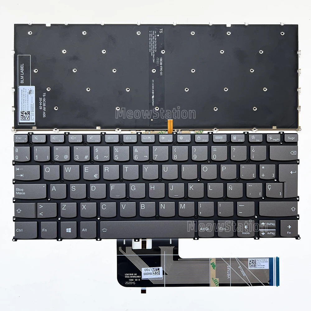 Teclado retroiluminado español/latino para Lenovo Flex 7 14IAU7 14IRU8,IdeaPad Flex 5 14ARE05 14IIL05 14ITL05 14ALC05,ThinkBook 14 14S 14p G2 G3 ITL/ARE/ACH,IdeaPad 3-14ABA7 14IAU7,5-14ABA7 14IAL7 /5Pro-14ACN6 14ARH7