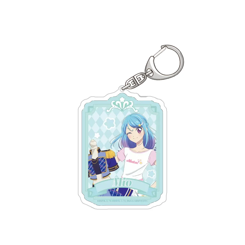 Aikatsu! Mio Yume Mizuki Hana Raki Hime Akari Aine Ichigo Official HD Acrylic Keychain Bag pendant anime goods Fans Charm Gifts