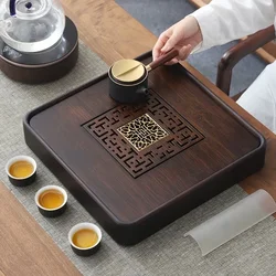 Tradition Tea Board Household Tea Table Pu'er Teaware Decorative Supplies Chinese Bamboo Tea Tray Drainage Water Storage Trays