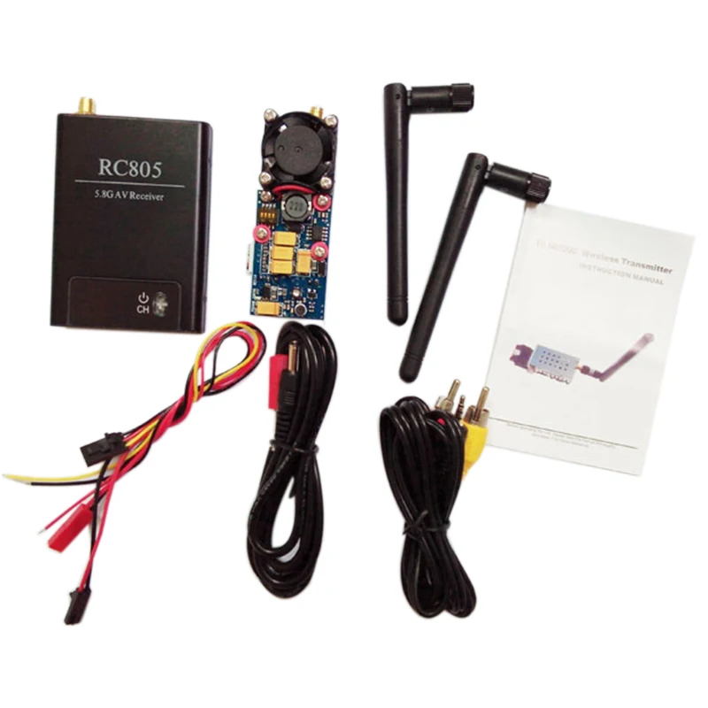 

5.8Ghz FPV 2000mW Wireless Audio Video AV TS582000 Transmitter+RC805 Receiver FPV Kit for Multicopter