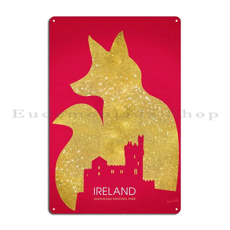 Irish National Park Fox Metal Sign Party Wall Decor Wall Decor Garage Print Tin Sign Poster