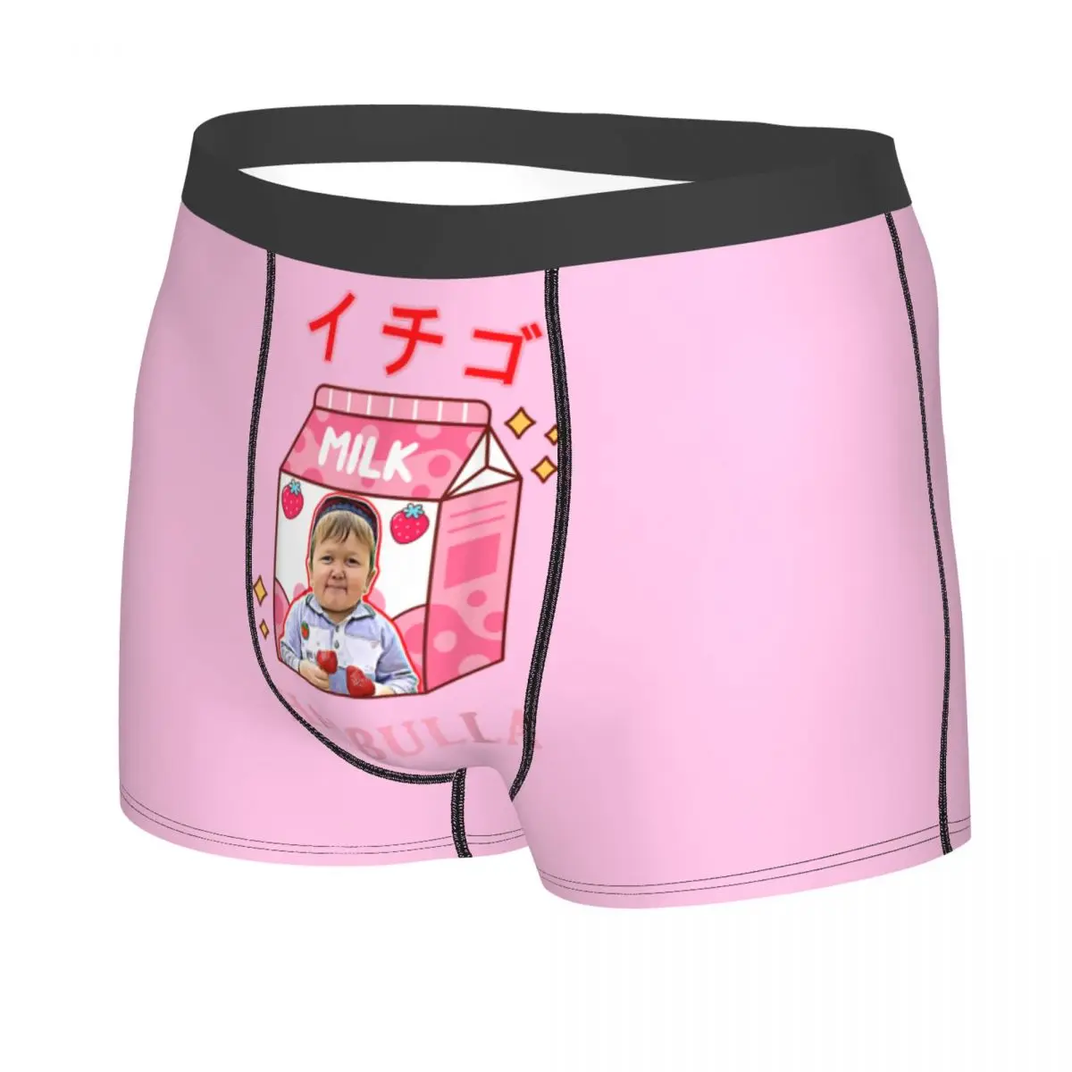 Custom Male Cool Funny Hasbulla Hasbullah Strawberry Smile Men's Underwear Boxer Briefs Breathable Shorts Panties Underpants