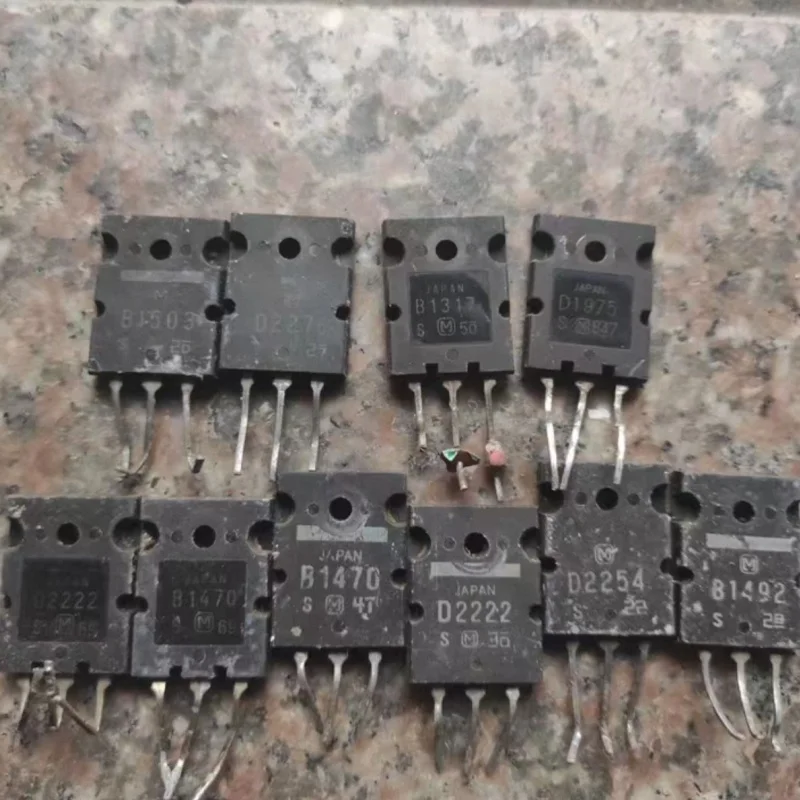 5Pcs Original Disassembled B1470 D2222 B1492 D2254 B1317 D1975 2Sb1470 2Sd2222 2Sb1492 2Sd2254 2Sb1317 2Sd1975 High-Power Audio Amplifier Paired Transistors