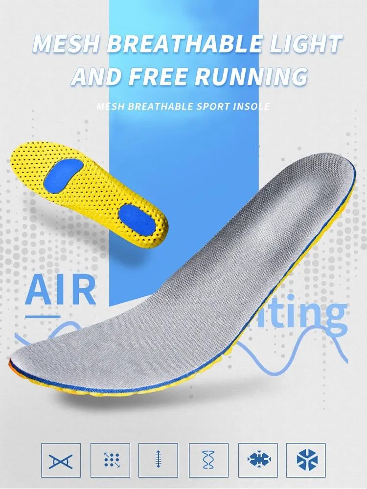 3 Paar orthopädische Memory-Schaum-Einlegesohlen für Füße, Schuhsohle, Polster, Mesh, Deodorant, atmungsaktive Turnschuhe, Laufkissen für Männer und Frauen