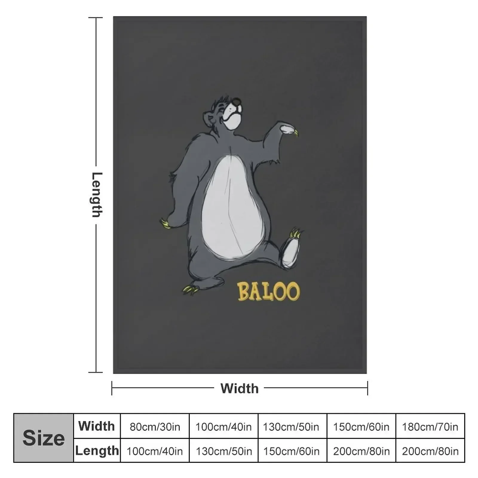 Baloo Throw Blanket Luxury Designer anime Blankets