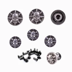 50pcs Punk Skull Decorative Metal Button Rivet Fasteners for Leather Belt Bag Clothing Leathercraft Accessories Conchos