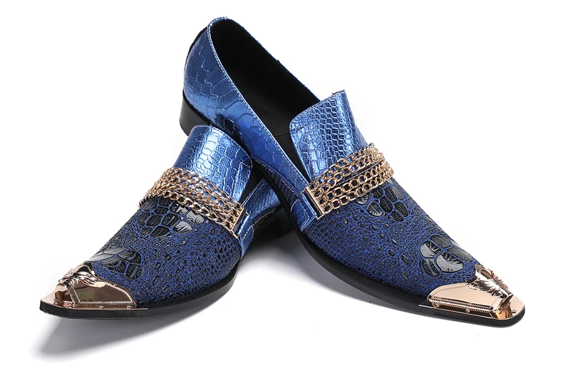 Herrenschuhe aus echtem Rindsleder mit Pythonmuster und Nadelverzierung für formelle Anlässe im Herbst, Modellausstellungen und geschäftliche Gelegenheiten. – Detail 17